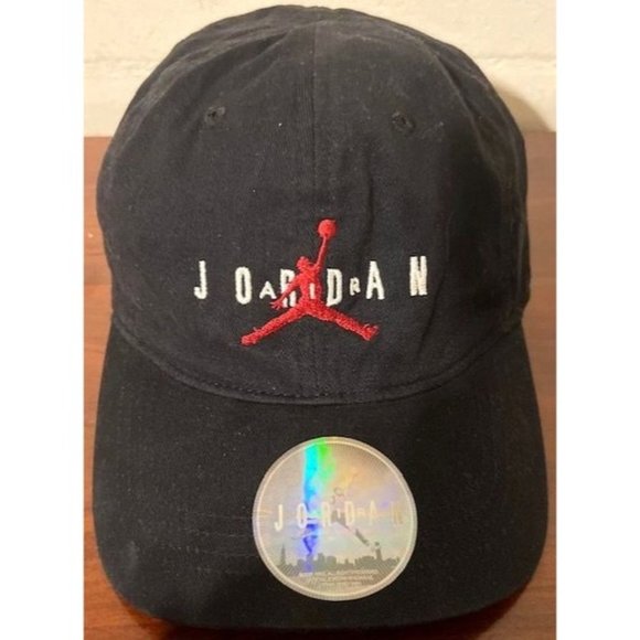 Nike AIR JORDAN Jumpman Black Youth Cap Hat Adjustable Snapback - Picture 1 of 5